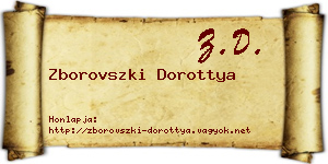 Zborovszki Dorottya névjegykártya